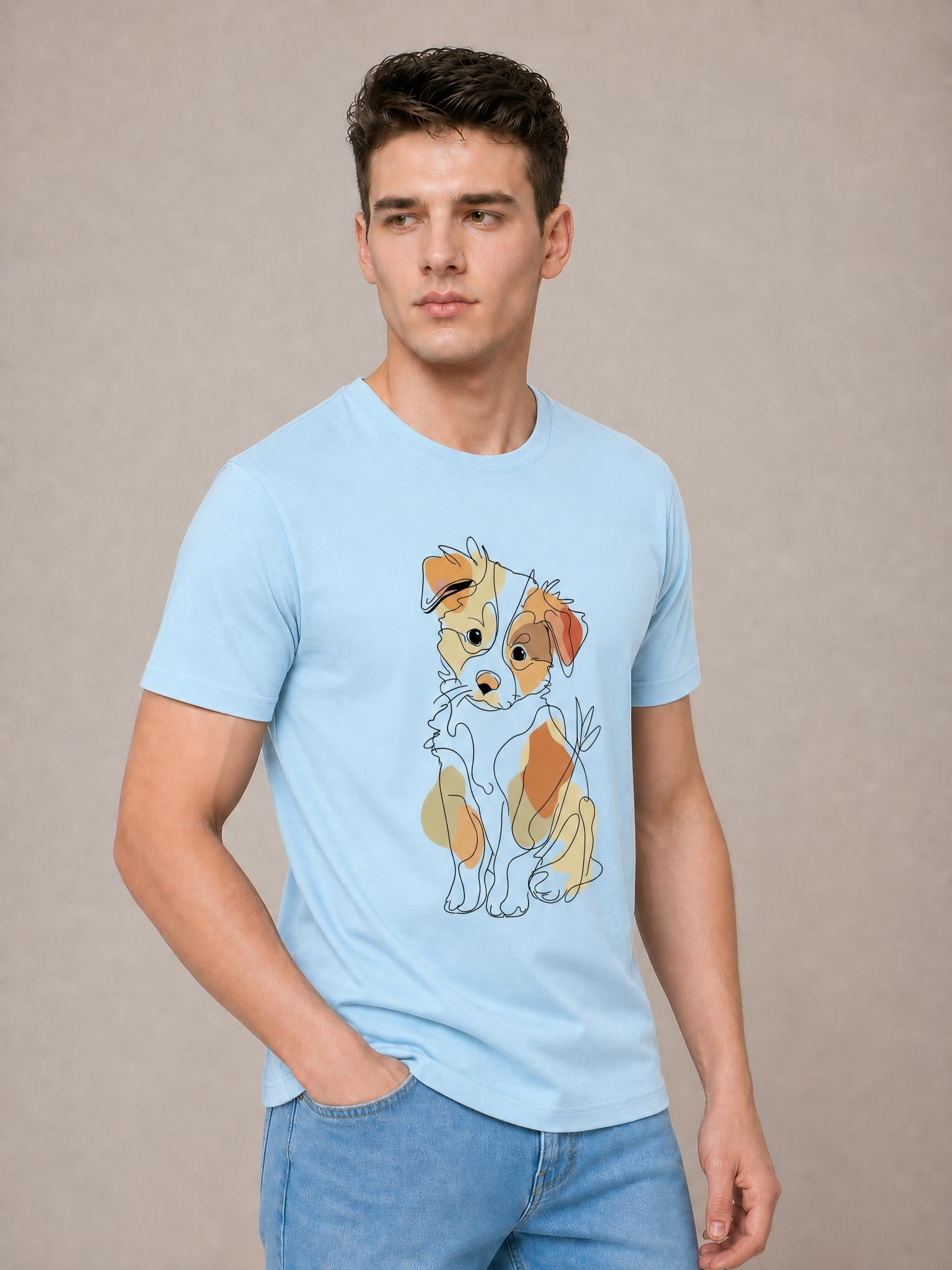 Pastel Line Dog: Soft Accent