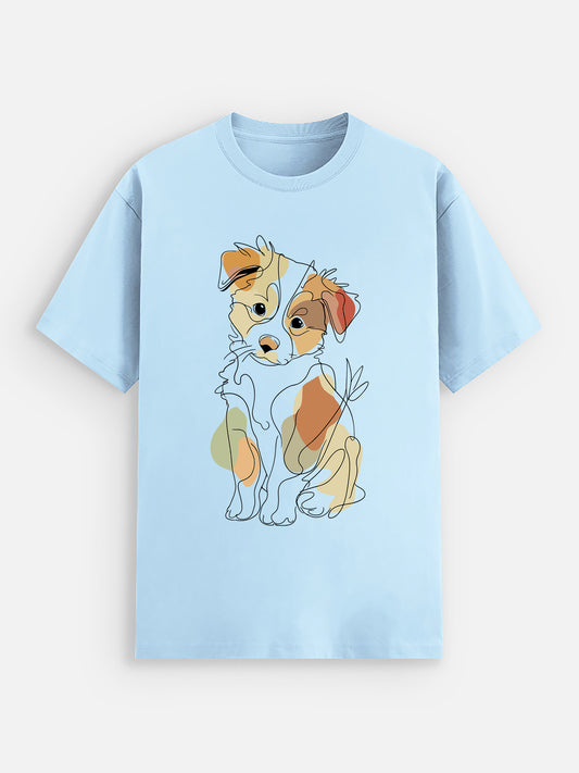 Pastel Line Dog: Soft Accent