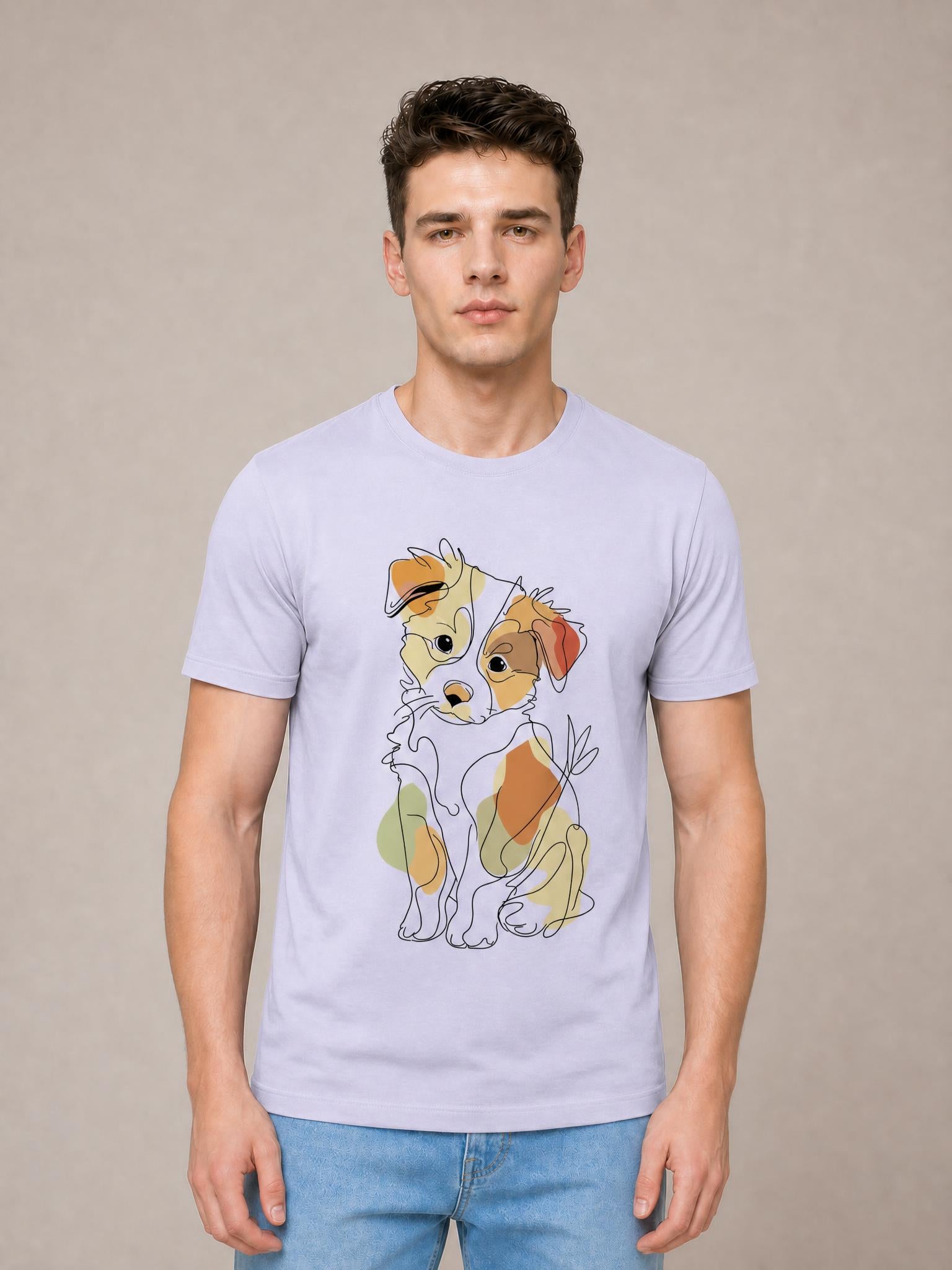 Pastel Line Dog: Soft Accent