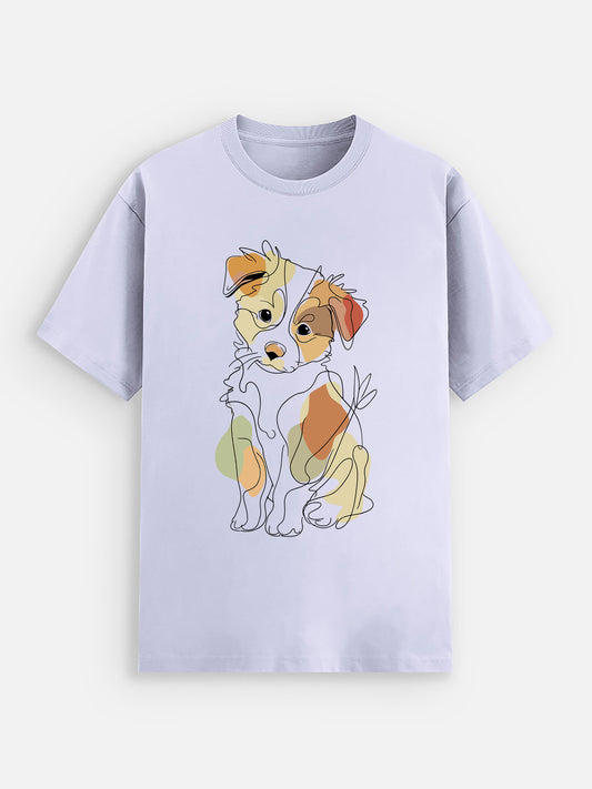Pastel Line Dog: Soft Accent