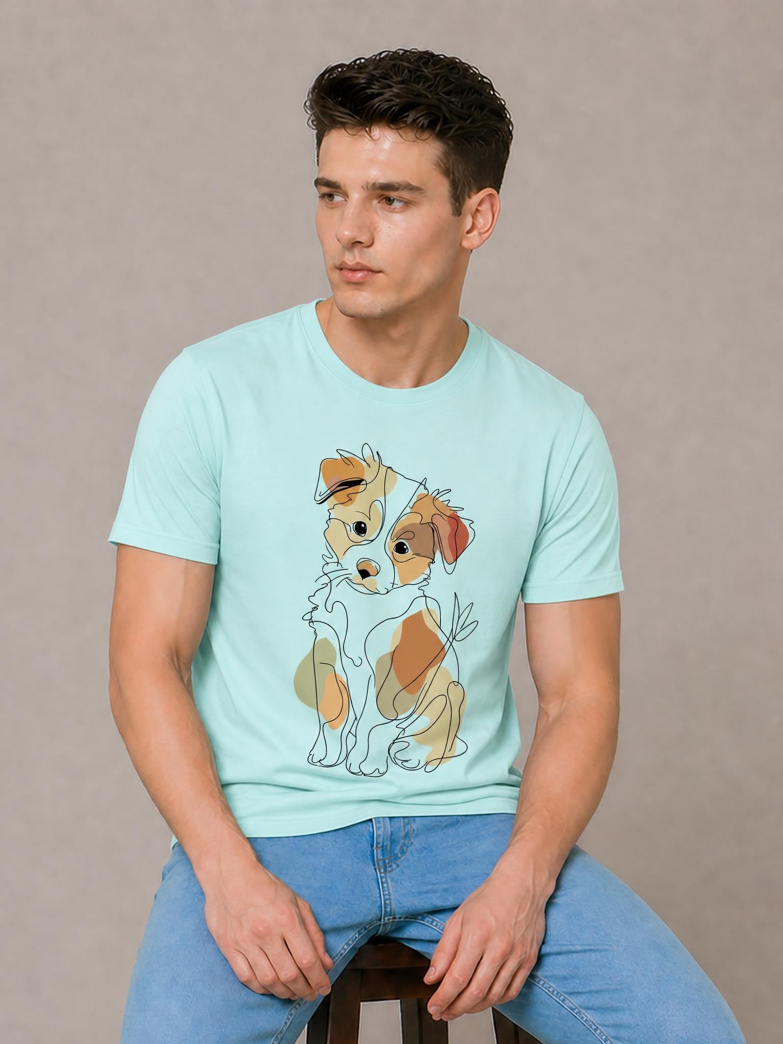 Pastel Line Dog: Soft Accent