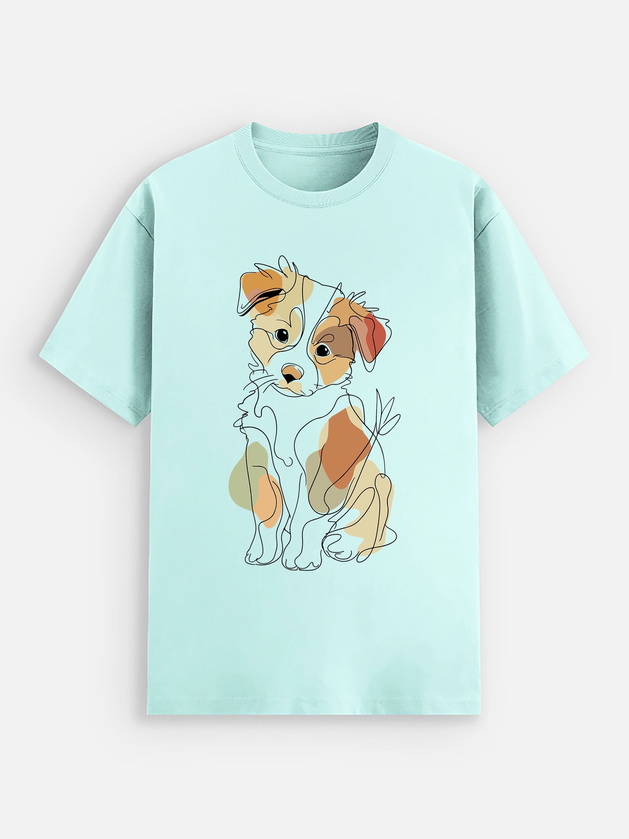 Pastel Line Dog: Soft Accent