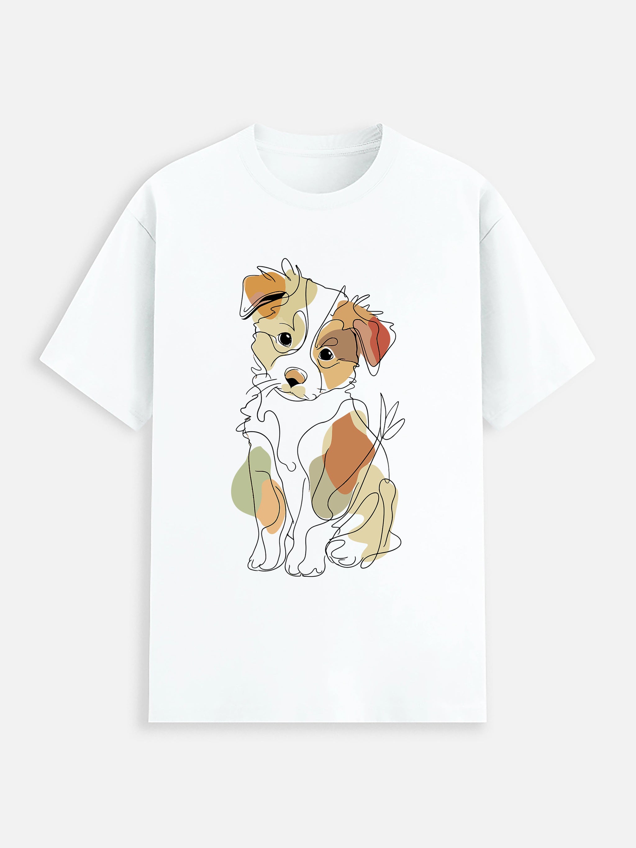 Pastel Line Dog: Soft Accent